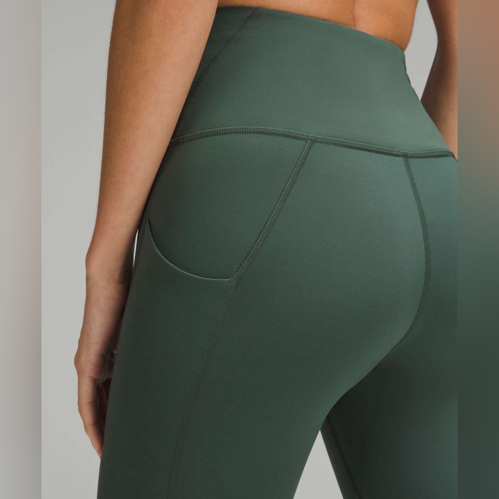 Wunder Train High-Rise Tight with Pockets 25" in Dark Forest - Picture 4 of 8